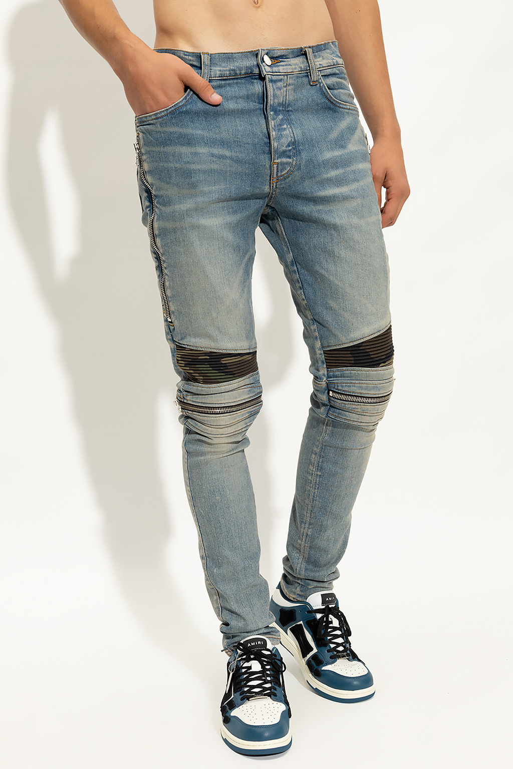 Blue Jeans with zip details Amiri - Vitkac Canada